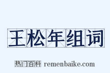 王松年组词是什么意思的图片